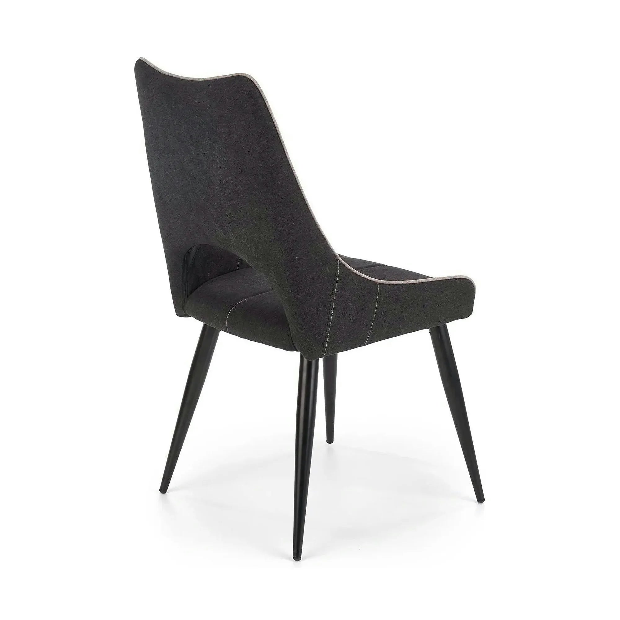 Scaun K369, gri inchis/negru, stofa clasica/otel, 48x58x92 cm