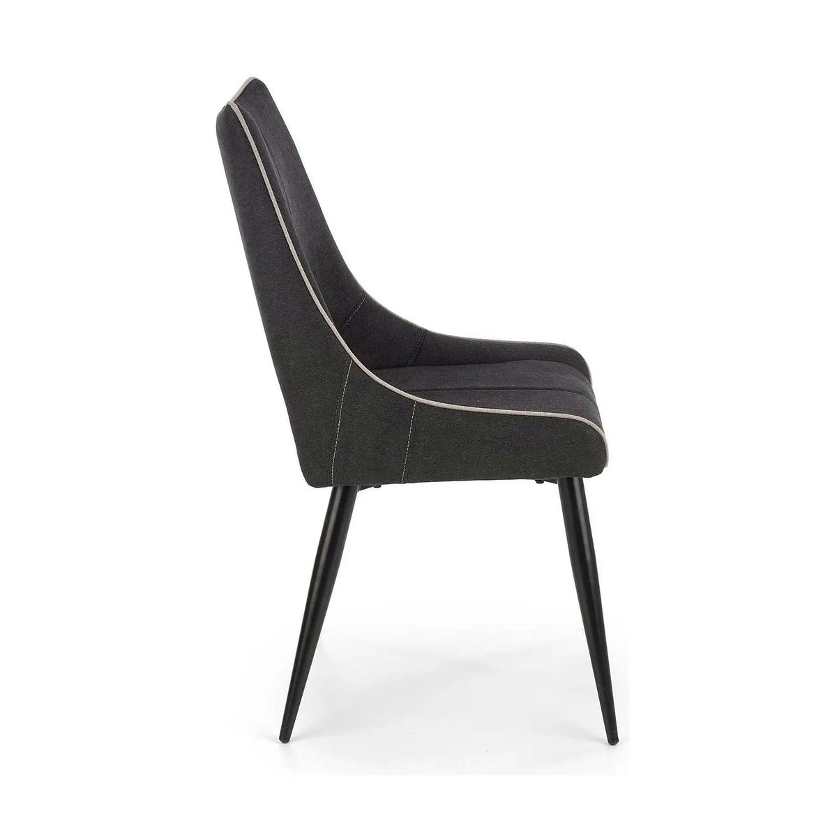 Scaun K369, gri inchis/negru, stofa clasica/otel, 48x58x92 cm