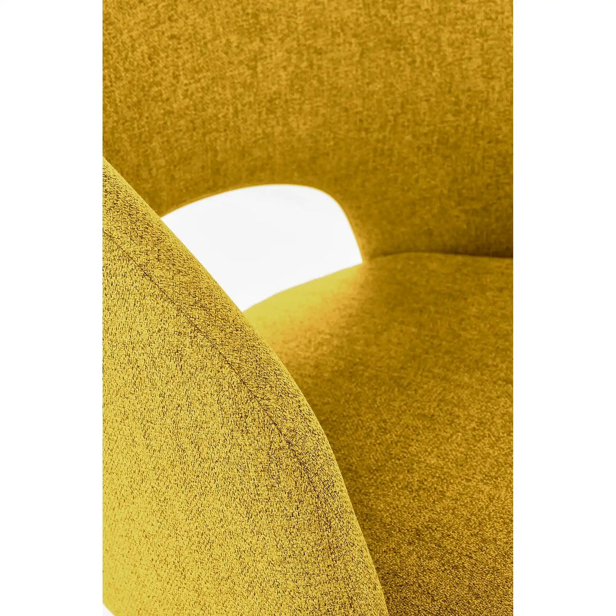 Scaun K373, galben/negru, stofa clasica/metal, 51x57x77 cm