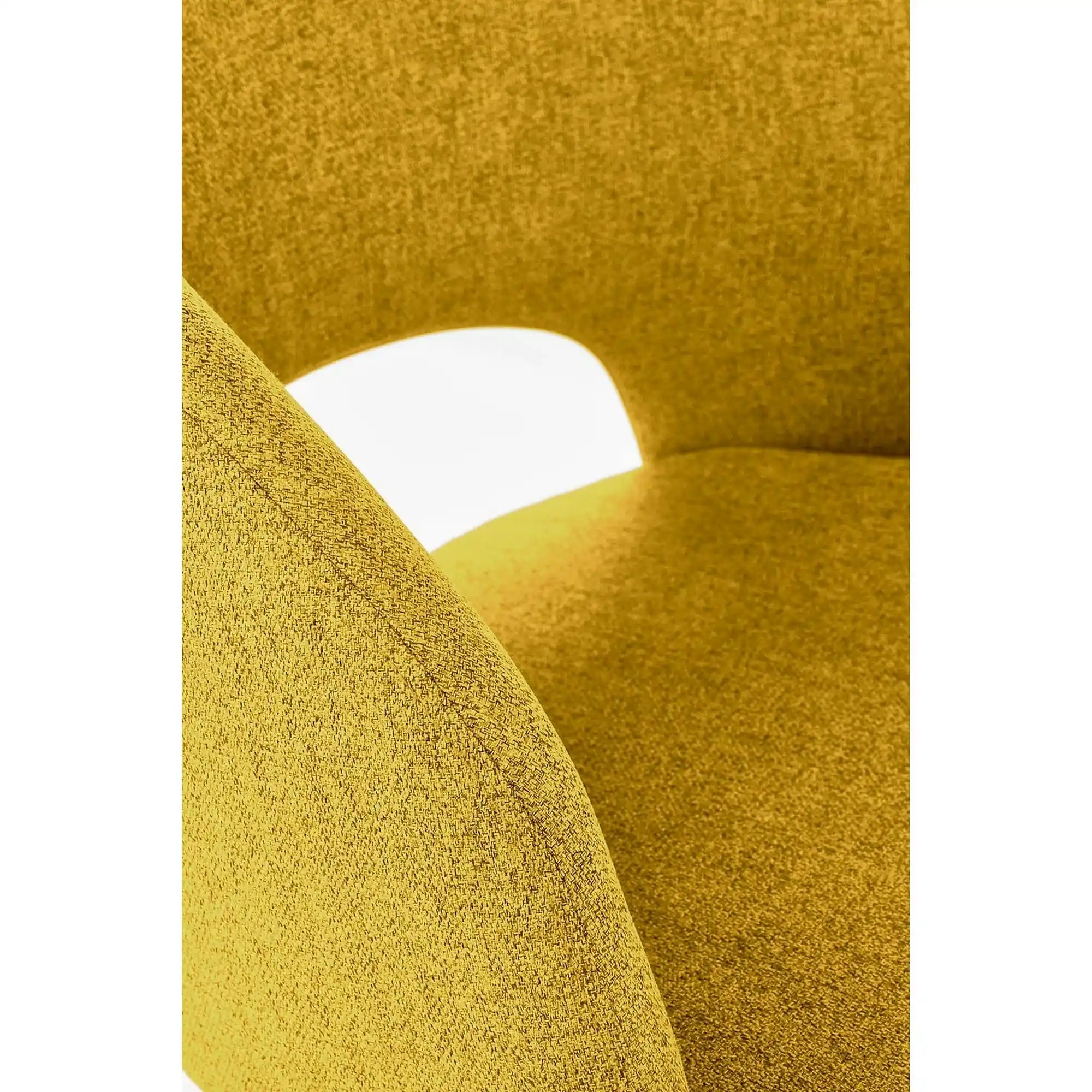 Scaun K373, galben/negru, stofa clasica/metal, 51x57x77 cm