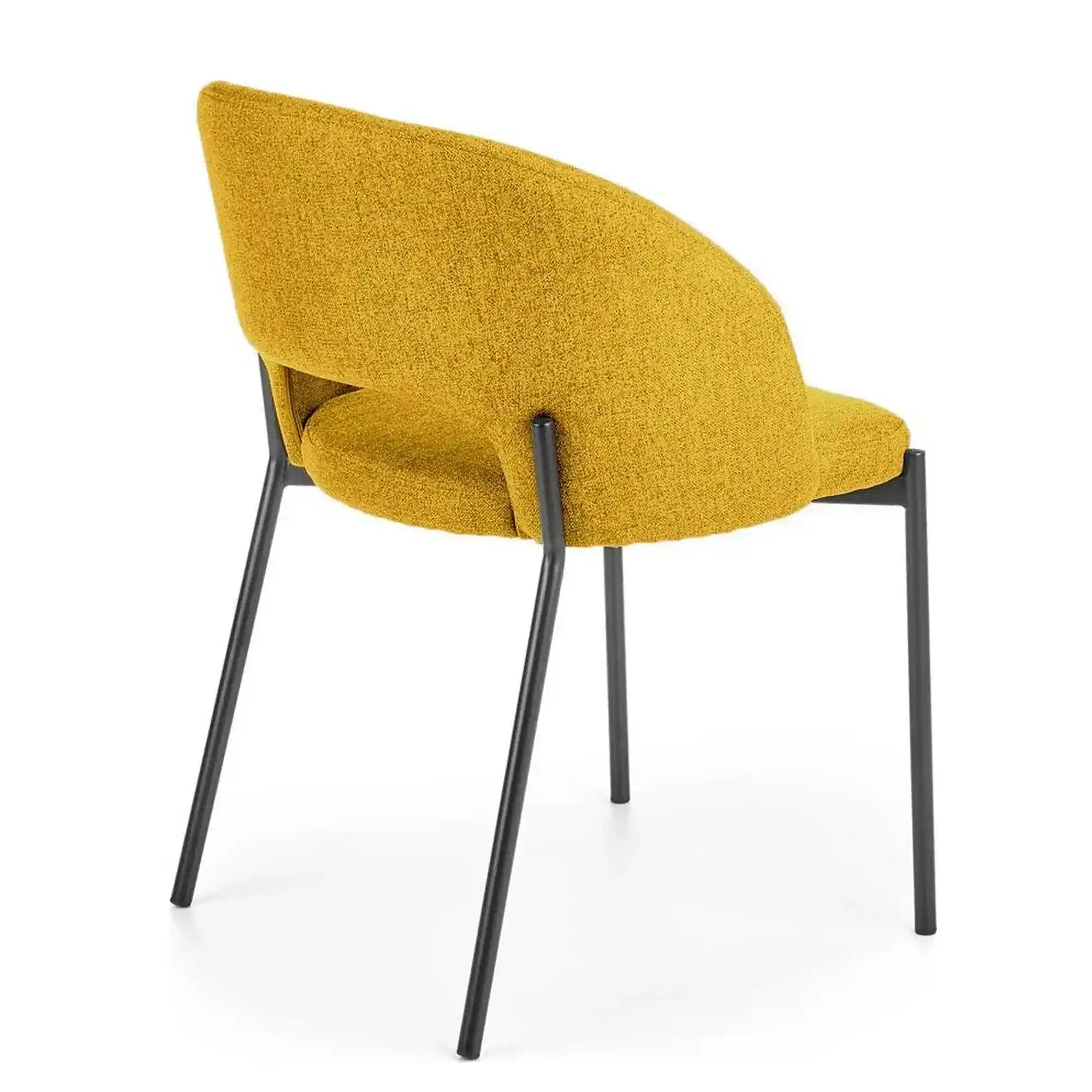 Scaun K373, galben/negru, stofa clasica/metal, 51x57x77 cm