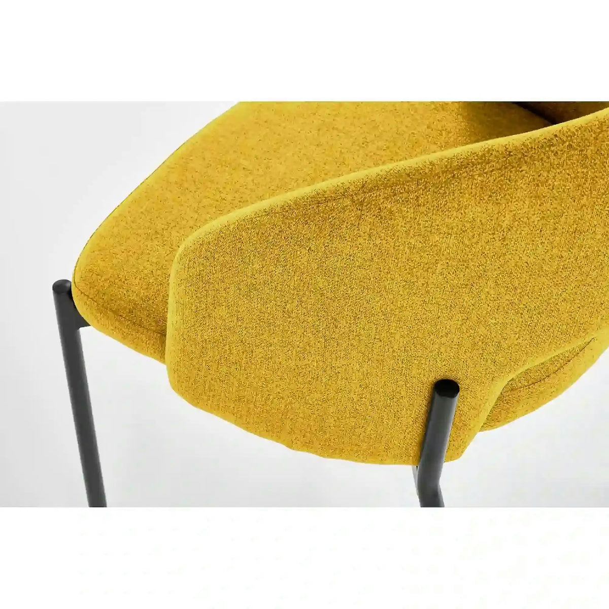 Scaun K373, galben/negru, stofa clasica/metal, 51x57x77 cm