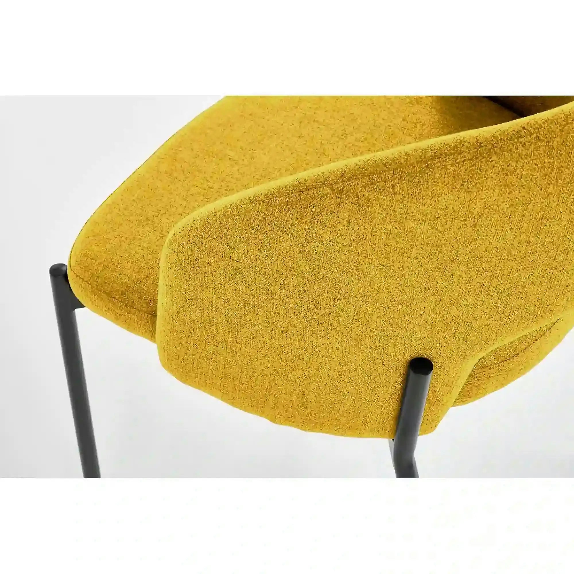 Scaun K373, galben/negru, stofa clasica/metal, 51x57x77 cm