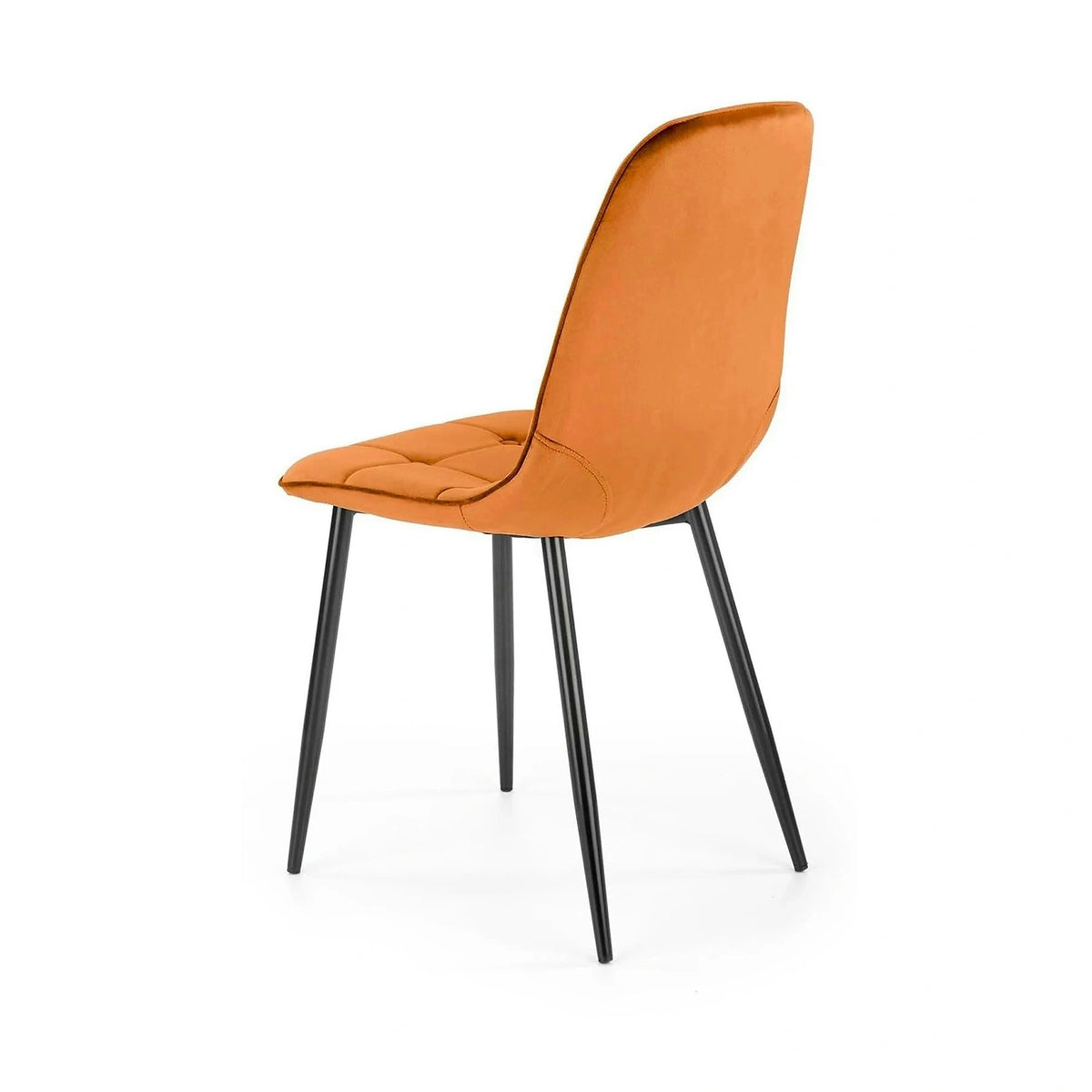 Scaun K417, caramiziu, stofa catifelata/metal, 44x56x87 cm