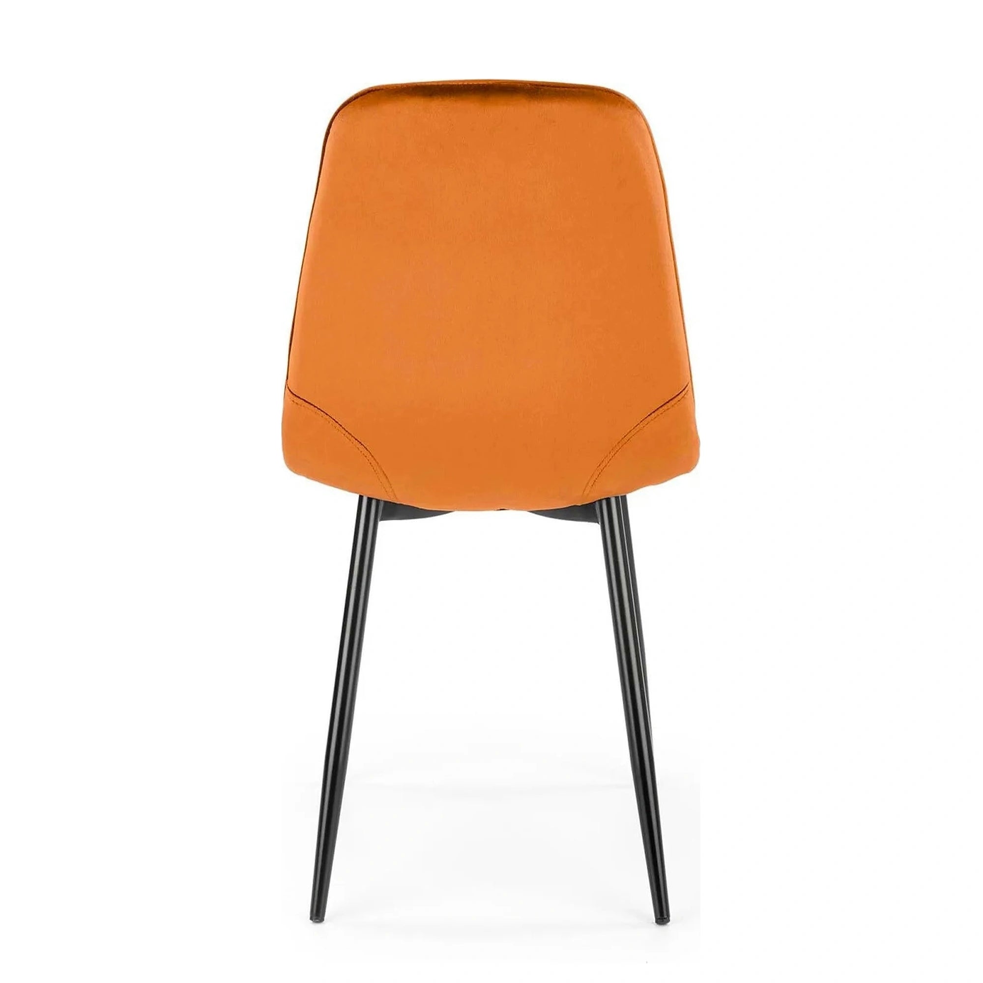 Scaun K417, caramiziu, stofa catifelata/metal, 44x56x87 cm