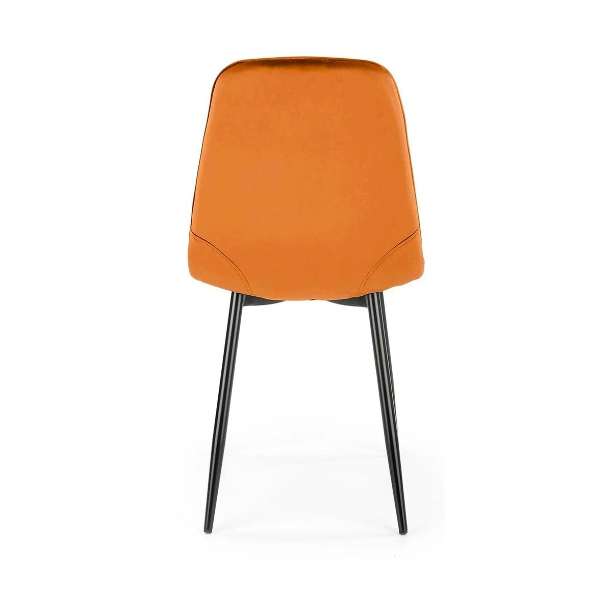 Scaun K417, caramiziu, stofa catifelata/metal, 44x56x87 cm