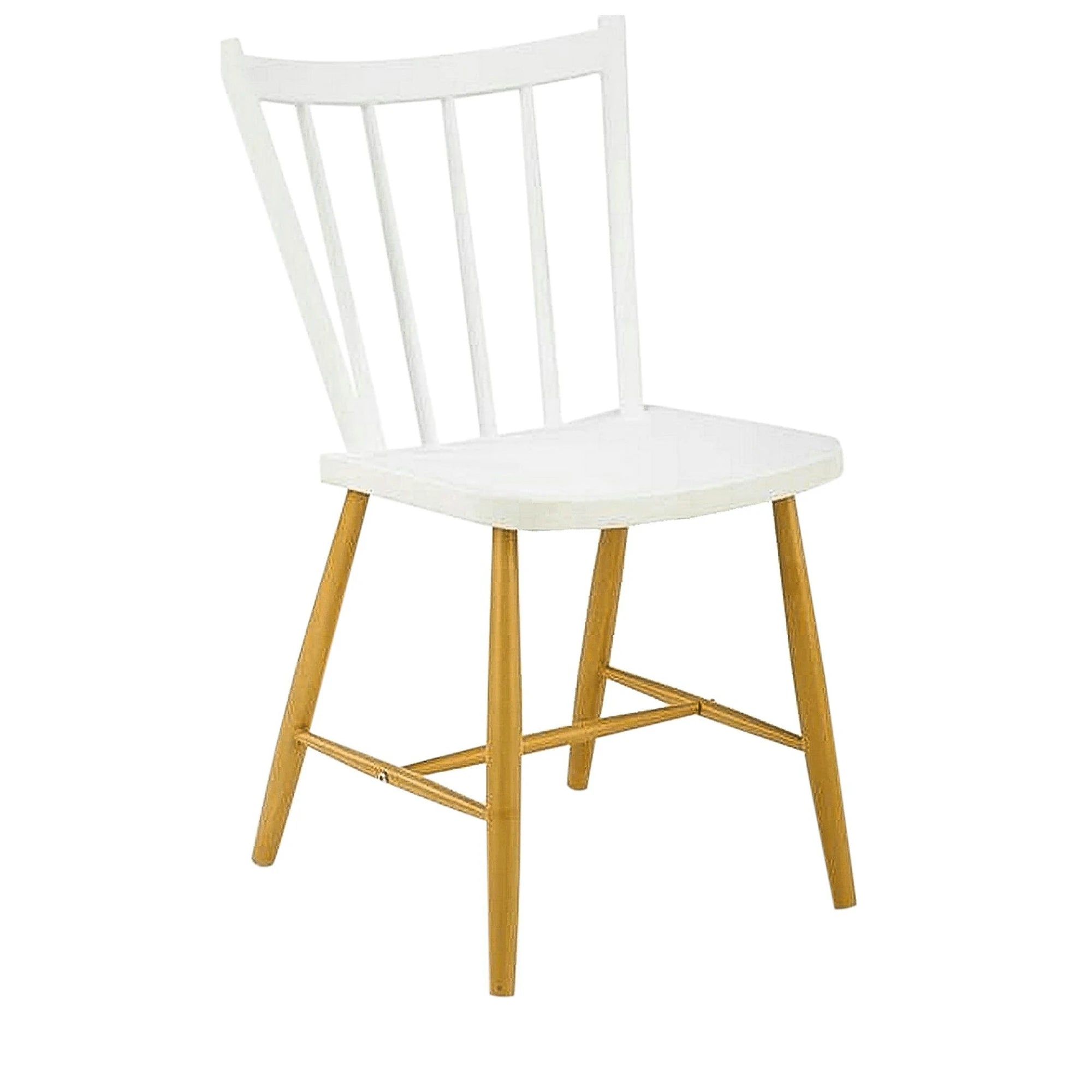 Scaun K419, alb/stejar, polipropilena, 47x47x83 cm