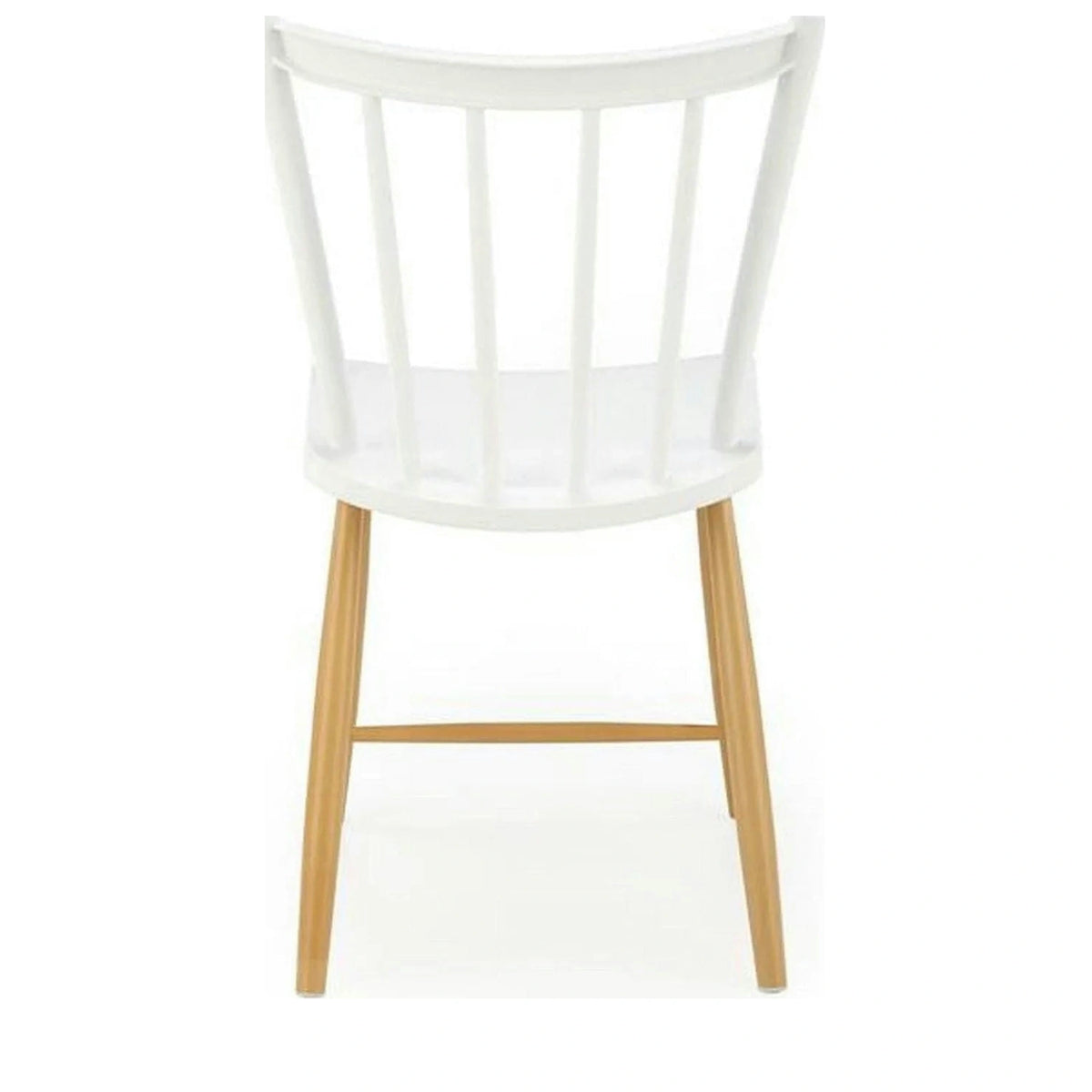 Scaun K419, alb/stejar, polipropilena, 47x47x83 cm