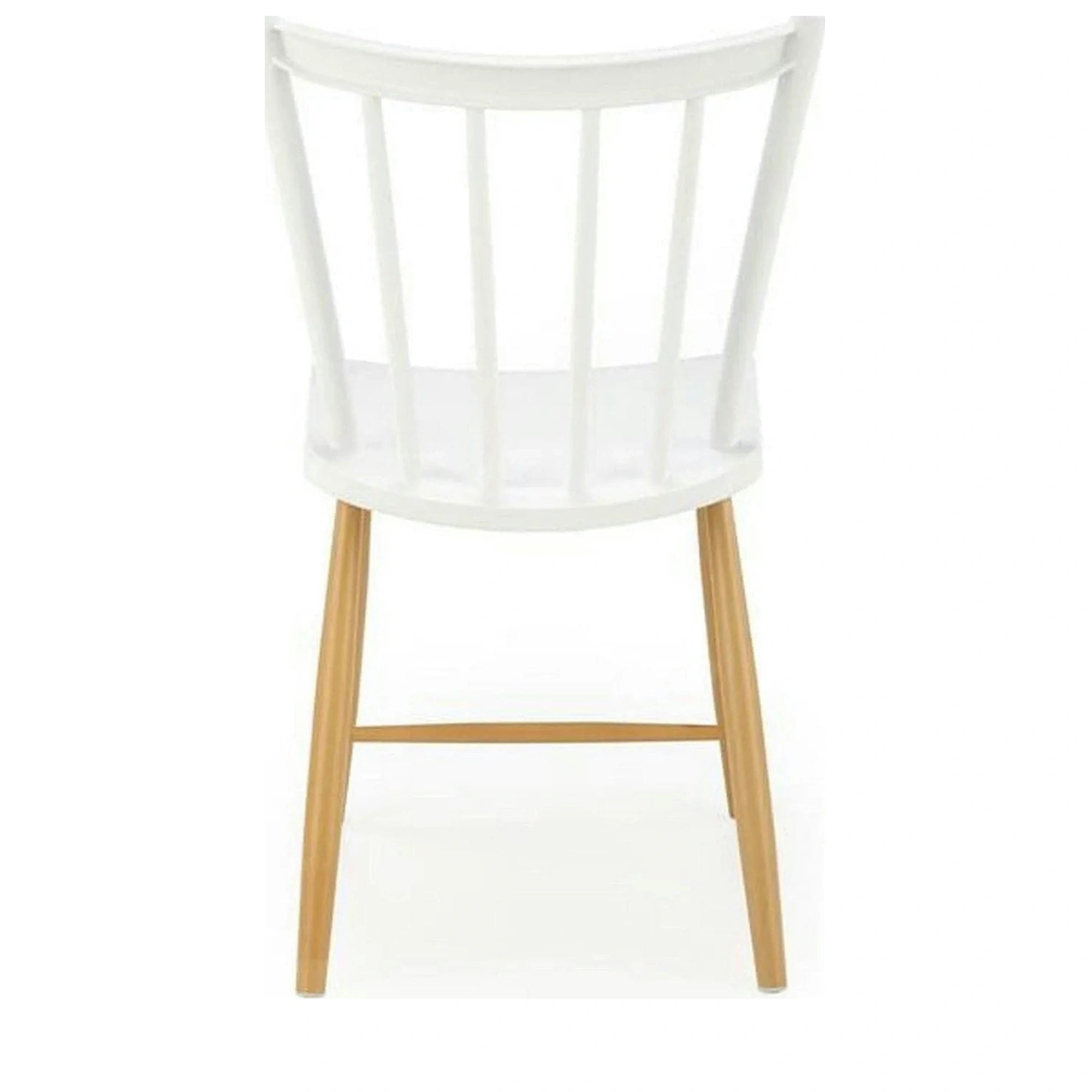 Scaun K419, alb/stejar, polipropilena, 47x47x83 cm