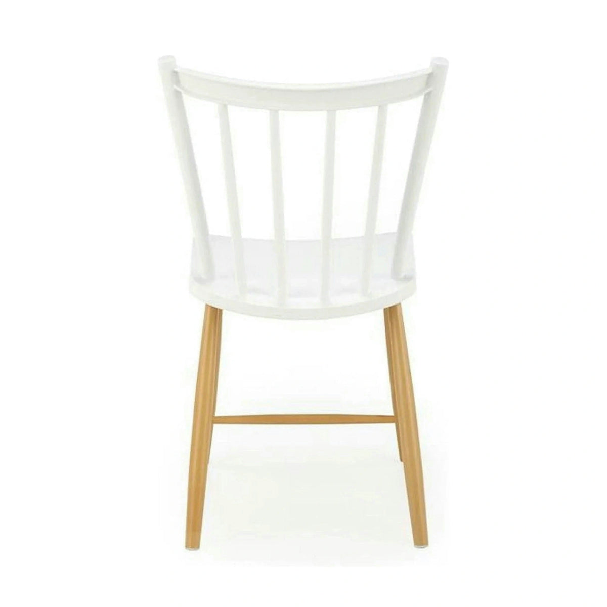 Scaun K419, alb/stejar, polipropilena, 47x47x83 cm