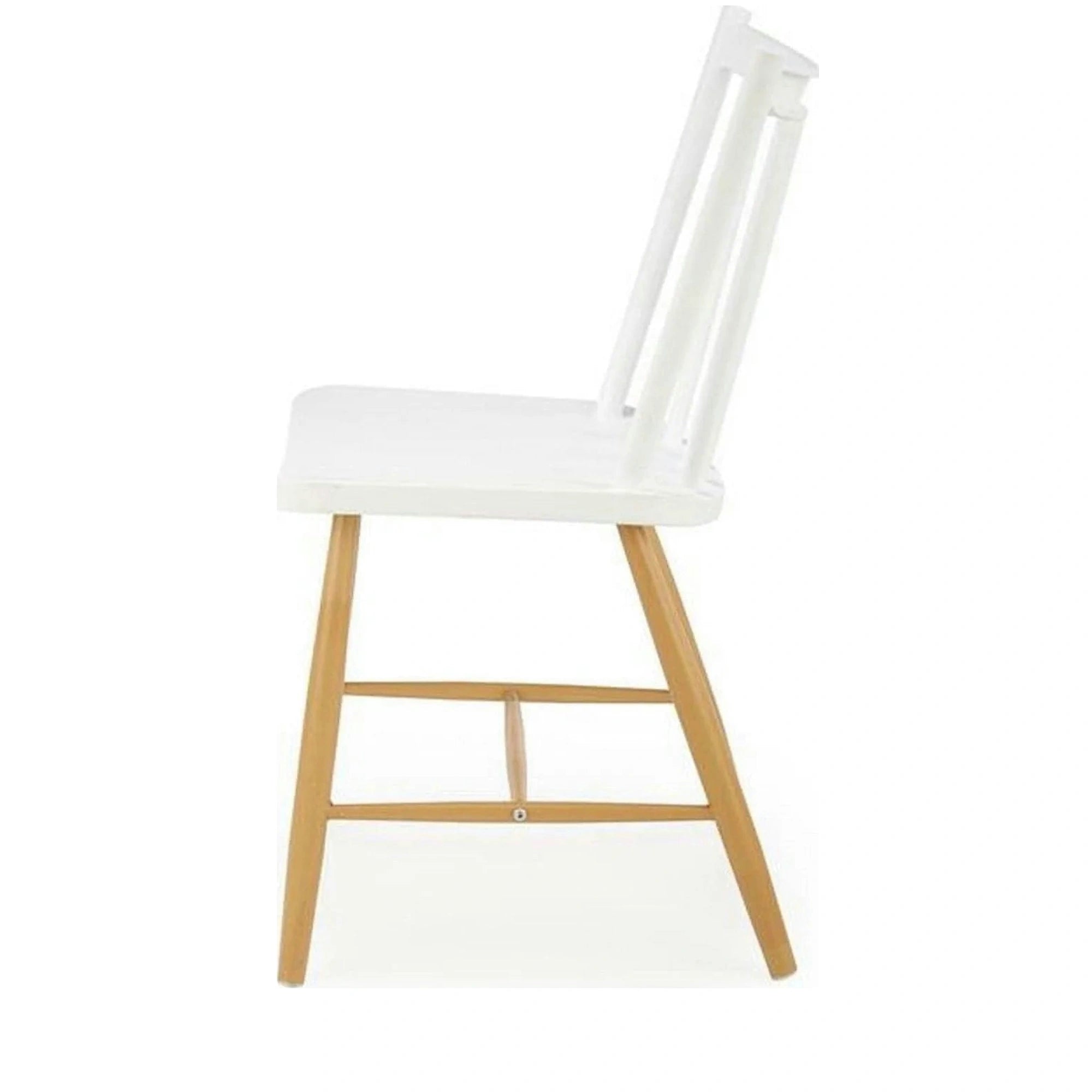 Scaun K419, alb/stejar, polipropilena, 47x47x83 cm