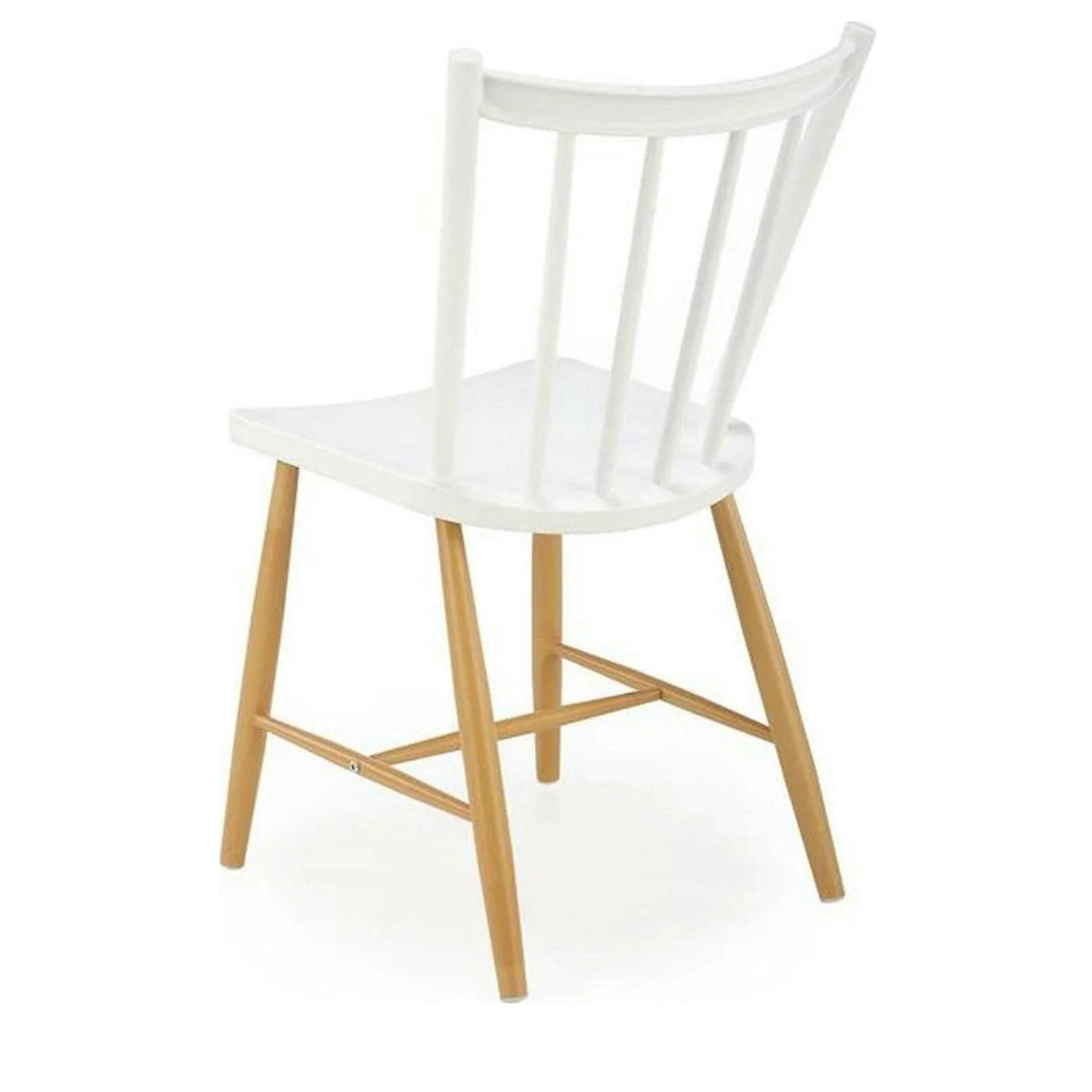 Scaun K419, alb/stejar, polipropilena, 47x47x83 cm