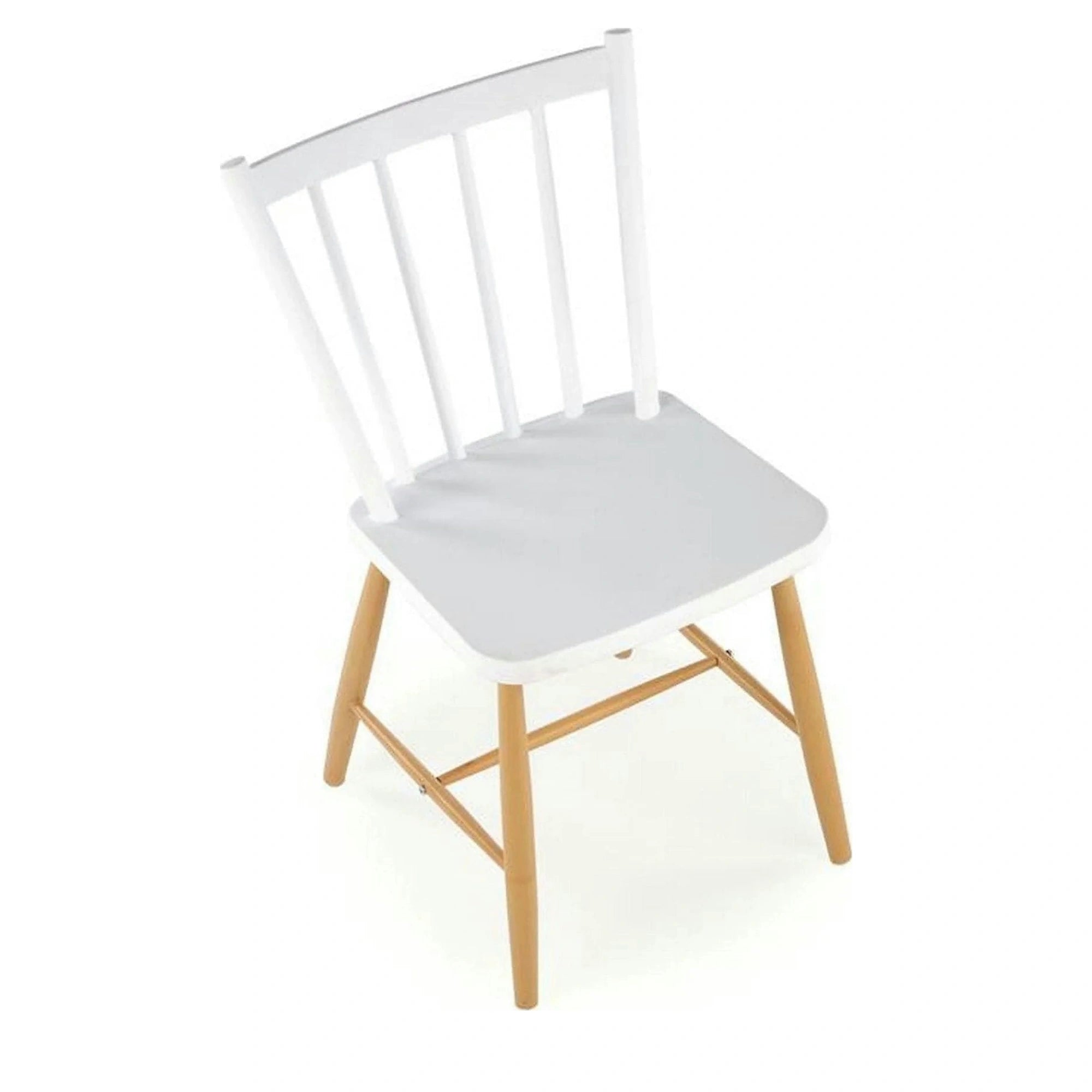 Scaun K419, alb/stejar, polipropilena, 47x47x83 cm