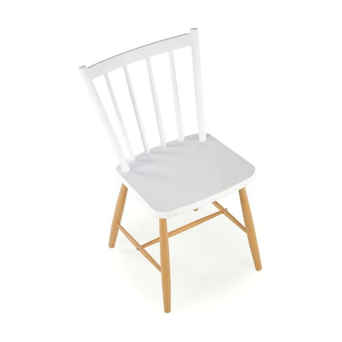 Scaun K419, alb/stejar, polipropilena, 47x47x83 cm