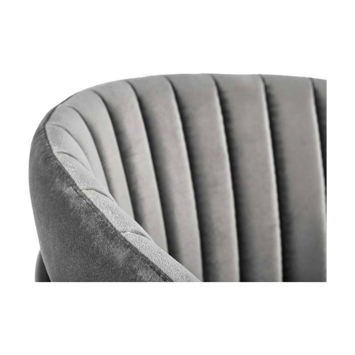 Scaun K426, gri/negru, stofa catifelata/metal, 57x54x79 cm