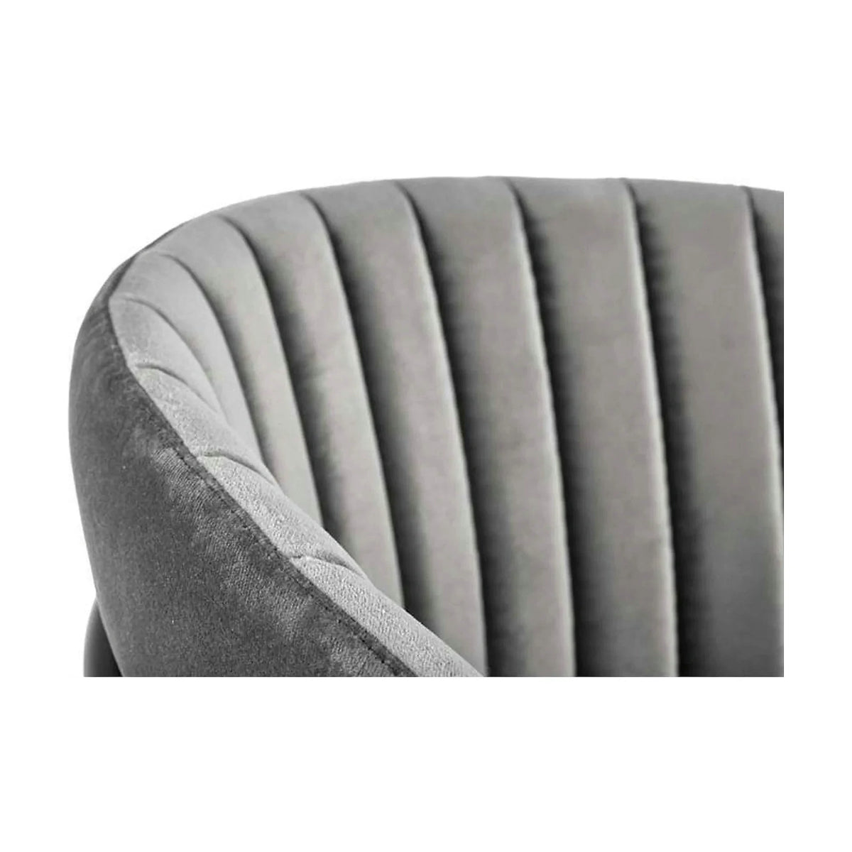 Scaun K426, gri/negru, stofa catifelata/metal, 57x54x79 cm