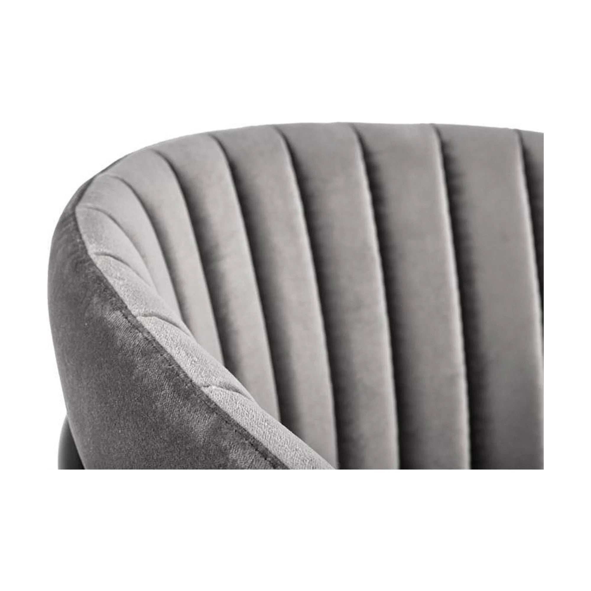 Scaun K426, gri/negru, stofa catifelata/metal, 57x54x79 cm