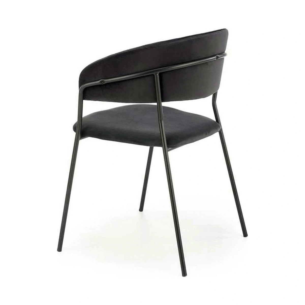 Scaun K426, negru, stofa catifelata/metal, 57x54x79 cm