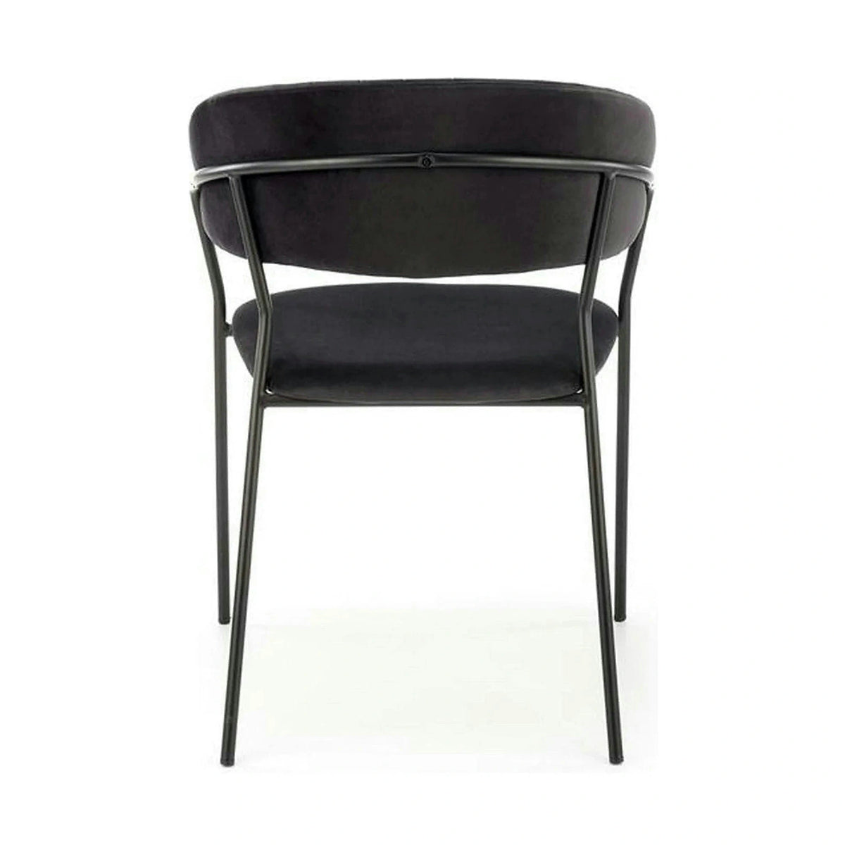 Scaun K426, negru, stofa catifelata/metal, 57x54x79 cm