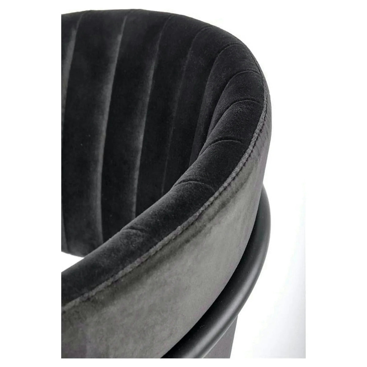 Scaun K426, negru, stofa catifelata/metal, 57x54x79 cm