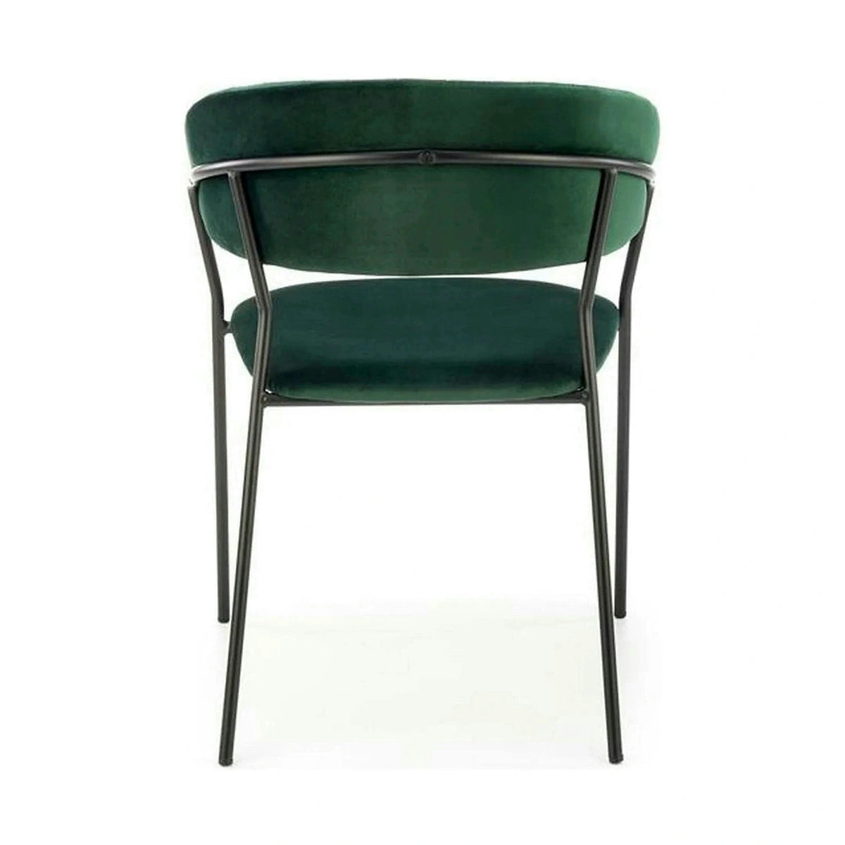 Scaun K426, verde inchis/negru, stofa catifelata/metal, 57x54x79 cm