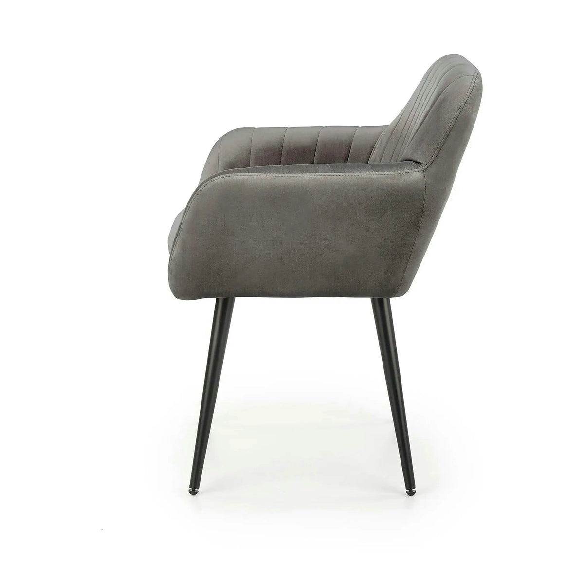Scaun K429, gri, stofa catifelata/metal, 58x53x80 cm