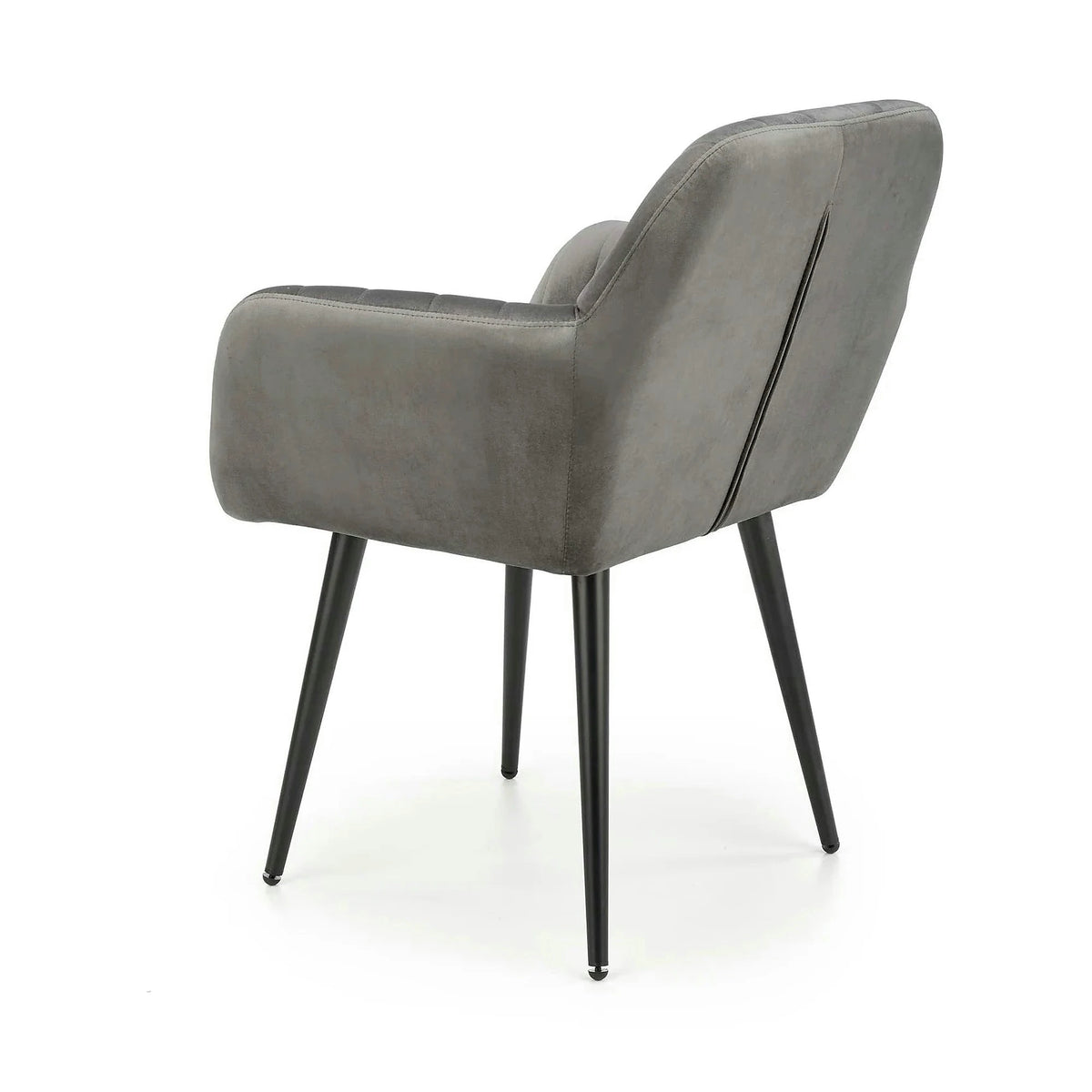 Scaun K429, gri, stofa catifelata/metal, 58x53x80 cm