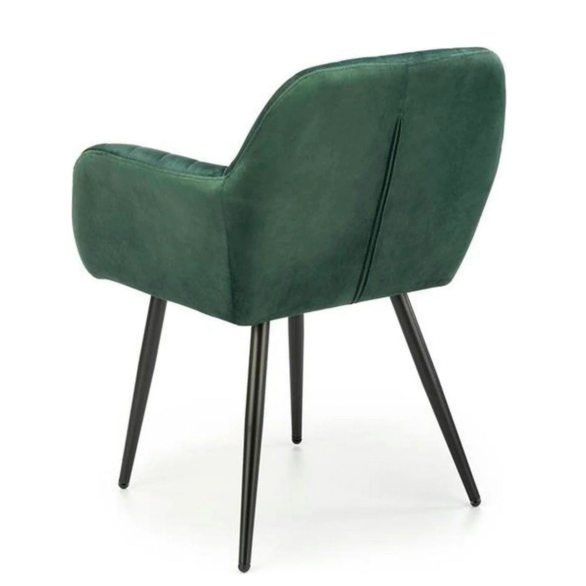 Scaun K429, verde/negru, stofa catifelata/metal, 58x53x80 cm