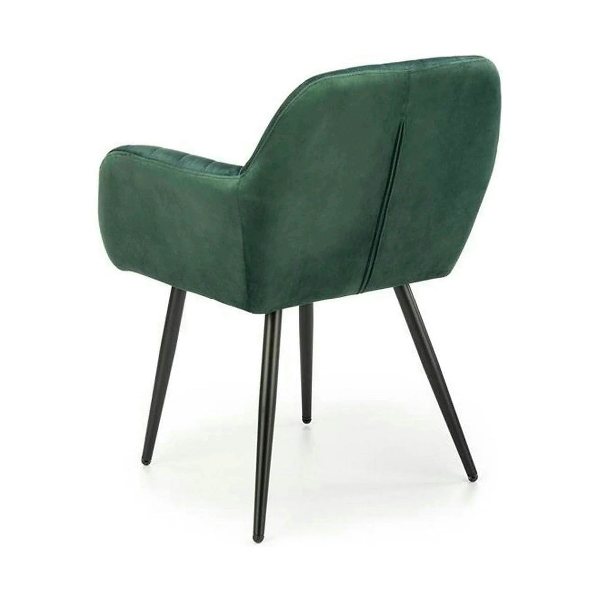 Scaun K429, verde/negru, stofa catifelata/metal, 58x53x80 cm