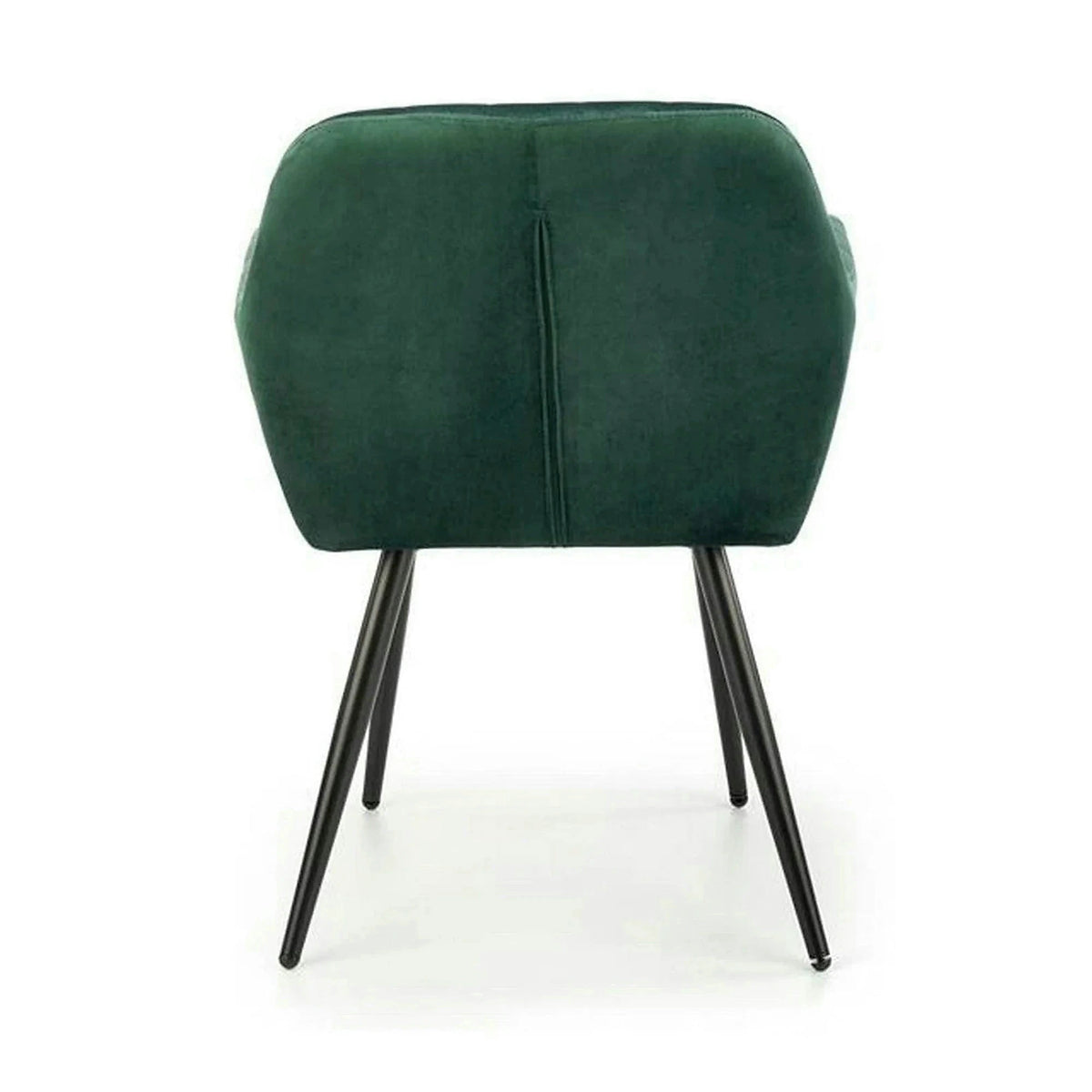 Scaun K429, verde/negru, stofa catifelata/metal, 58x53x80 cm