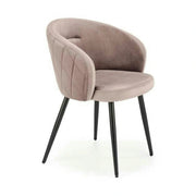 Scaun K430, bej/negru, stofa catifelata/metal, 61x54x77 cm