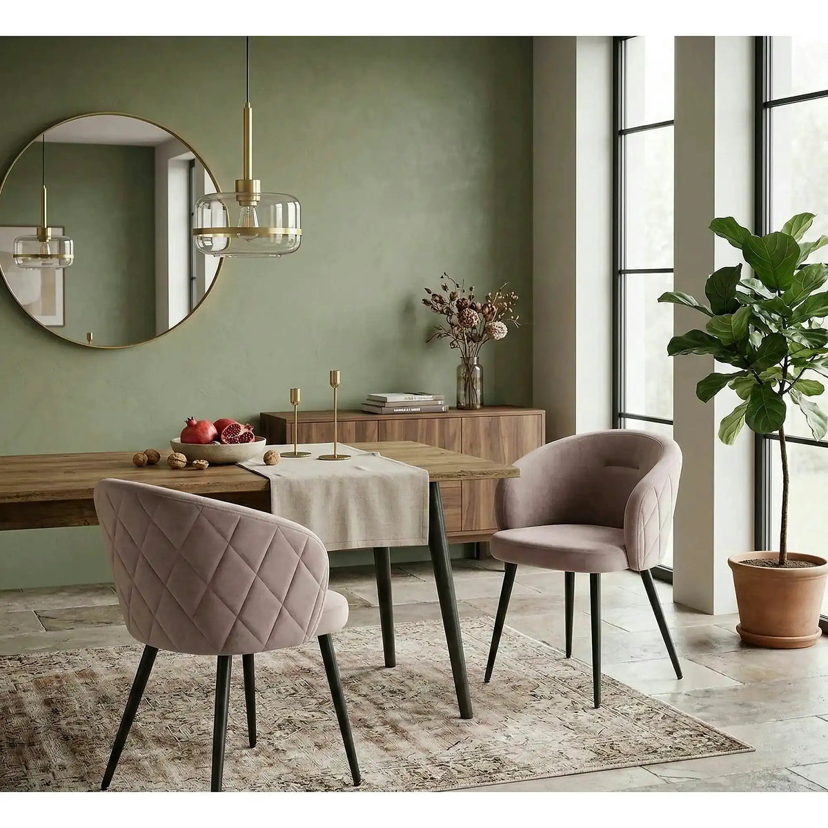 Scaun K430, bej/negru, stofa catifelata/metal, 61x54x77 cm
