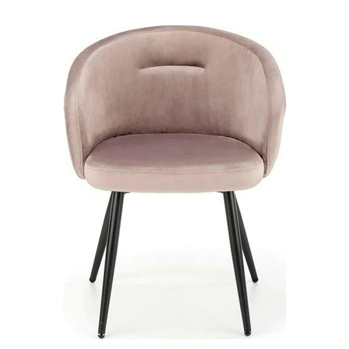 Scaun K430, bej/negru, stofa catifelata/metal, 61x54x77 cm