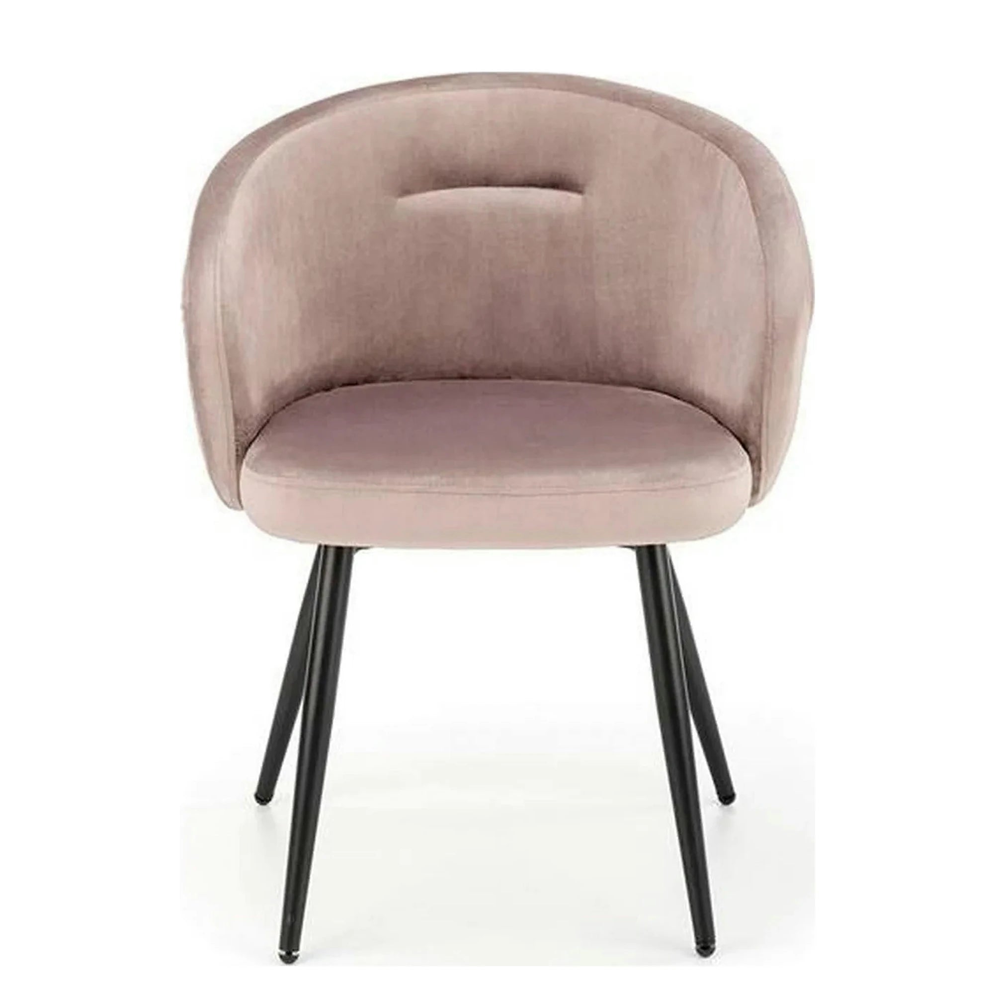 Scaun K430, bej/negru, stofa catifelata/metal, 61x54x77 cm