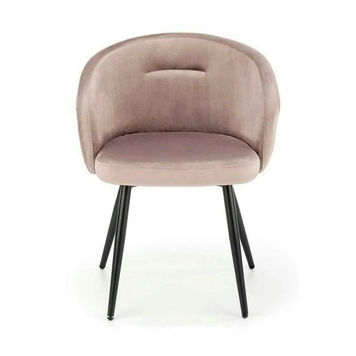 Scaun K430, bej/negru, stofa catifelata/metal, 61x54x77 cm