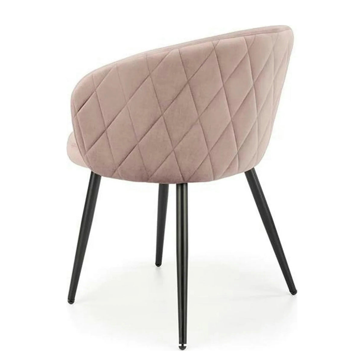 Scaun K430, bej/negru, stofa catifelata/metal, 61x54x77 cm