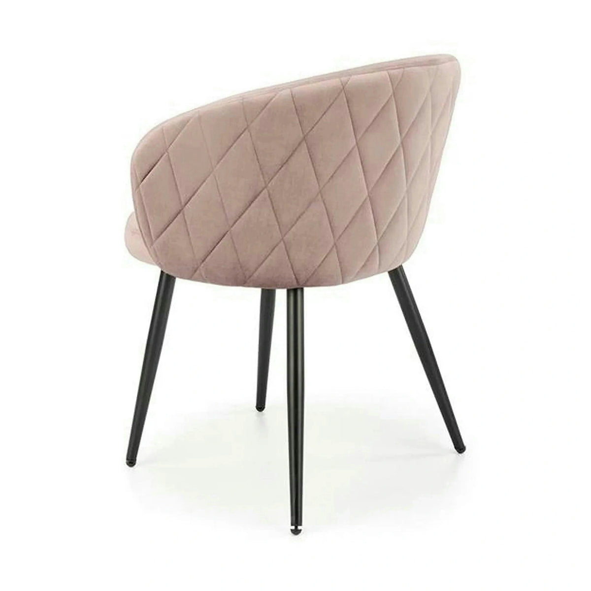 Scaun K430, bej/negru, stofa catifelata/metal, 61x54x77 cm