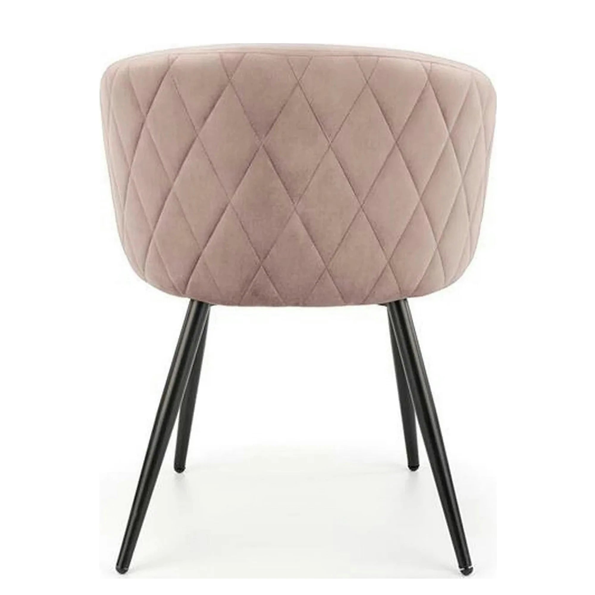 Scaun K430, bej/negru, stofa catifelata/metal, 61x54x77 cm