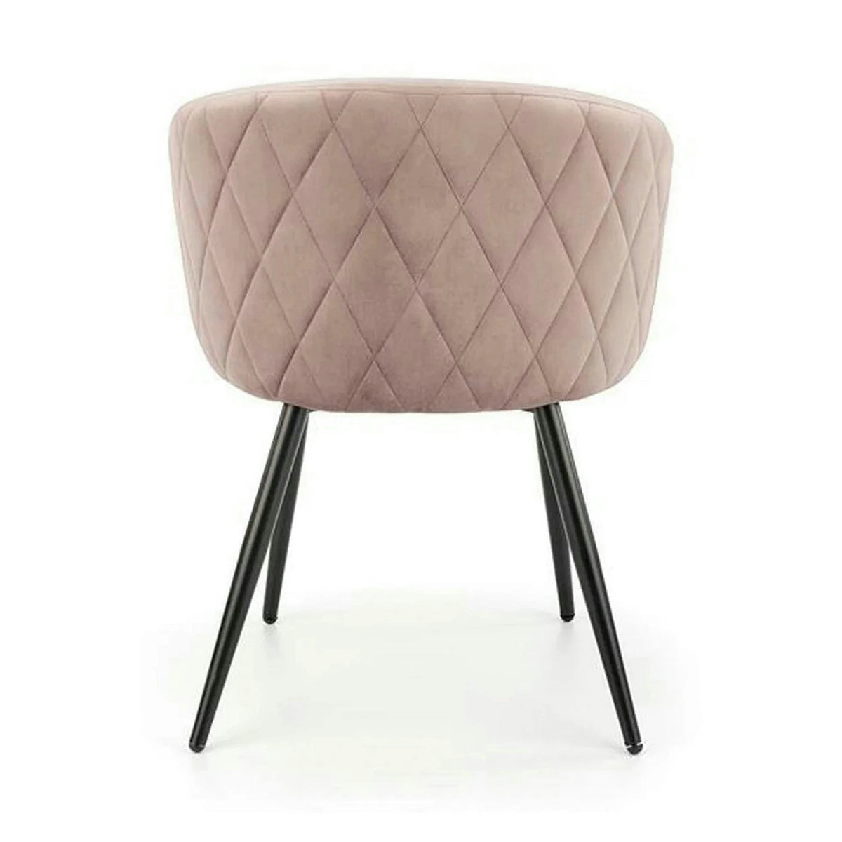 Scaun K430, bej/negru, stofa catifelata/metal, 61x54x77 cm