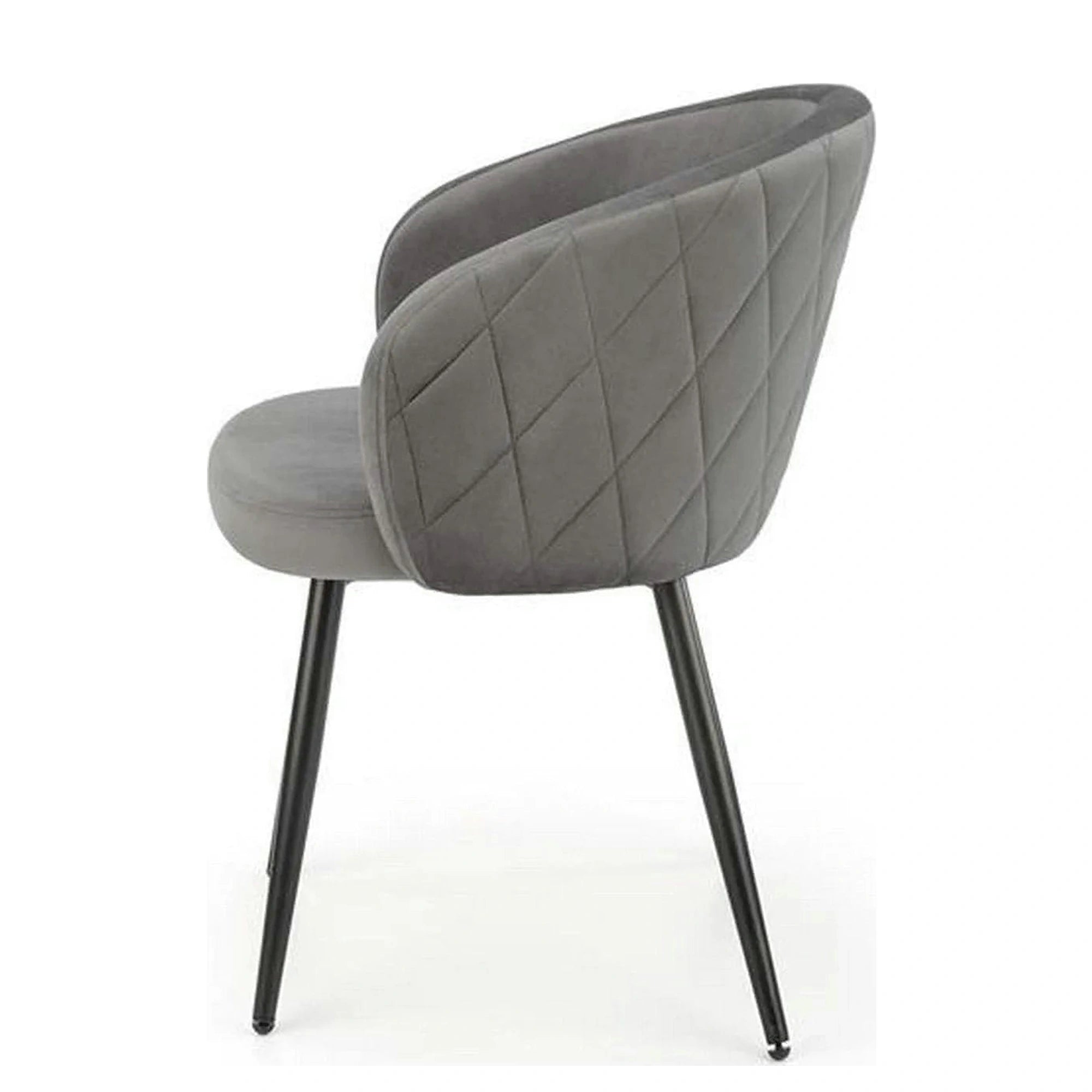 Scaun K430, gri, stofa/metal, 61x54x77 cm
