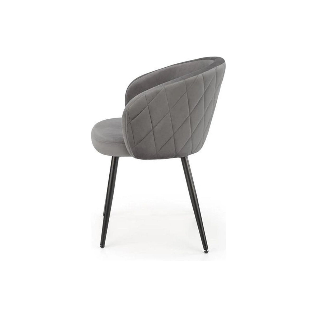 Scaun K430, gri, stofa/metal, 61x54x77 cm