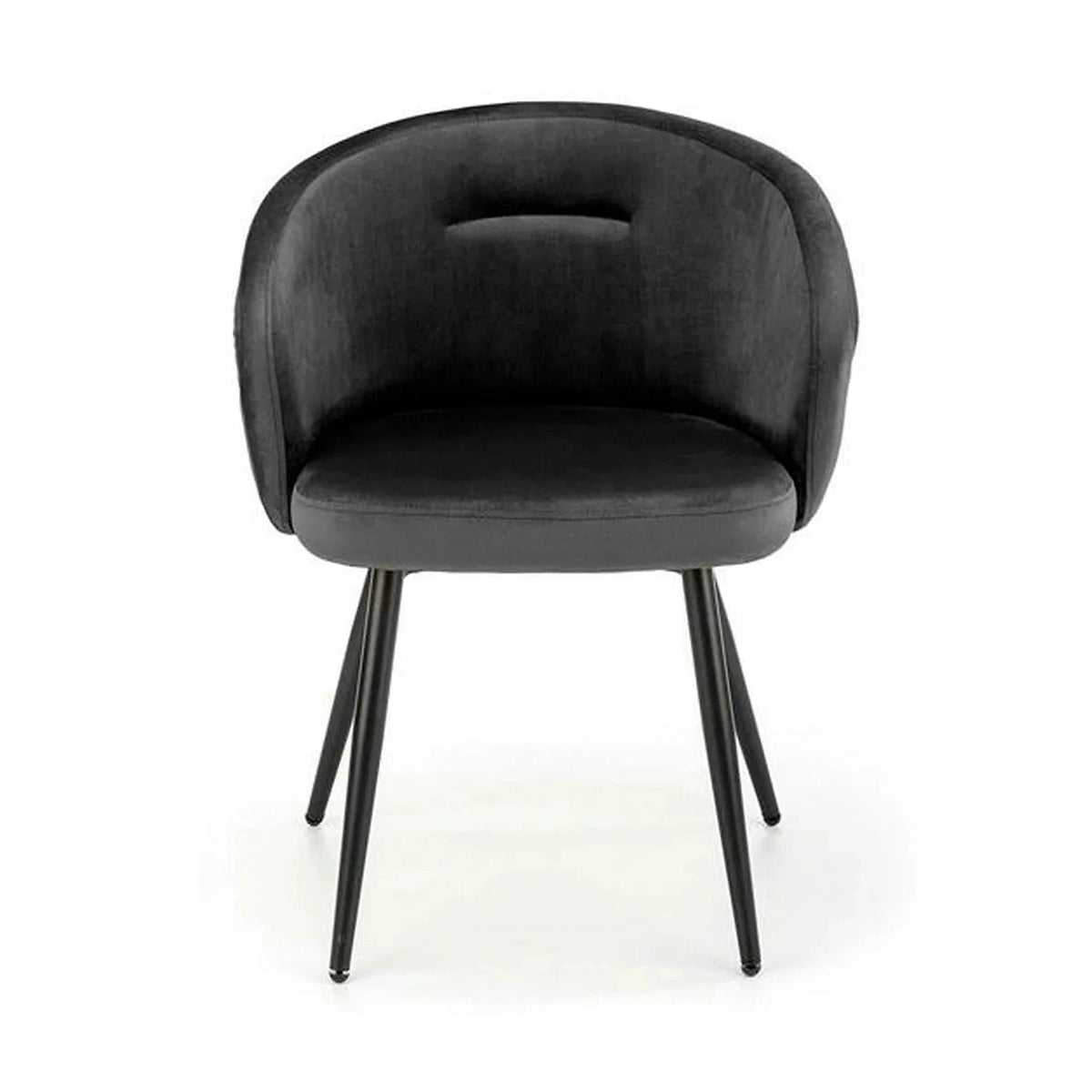 Scaun K430, negru, stofa catifelata/metal, 61x54x77 cm
