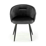 Scaun K430, negru, stofa catifelata/metal, 61x54x77 cm