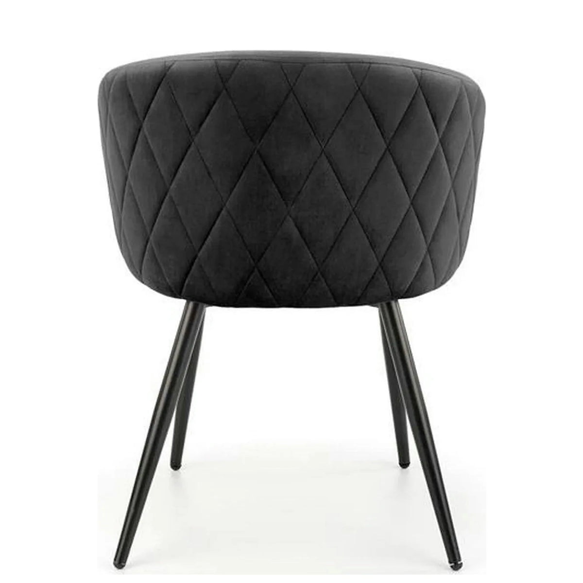 Scaun K430, negru, stofa catifelata/metal, 61x54x77 cm