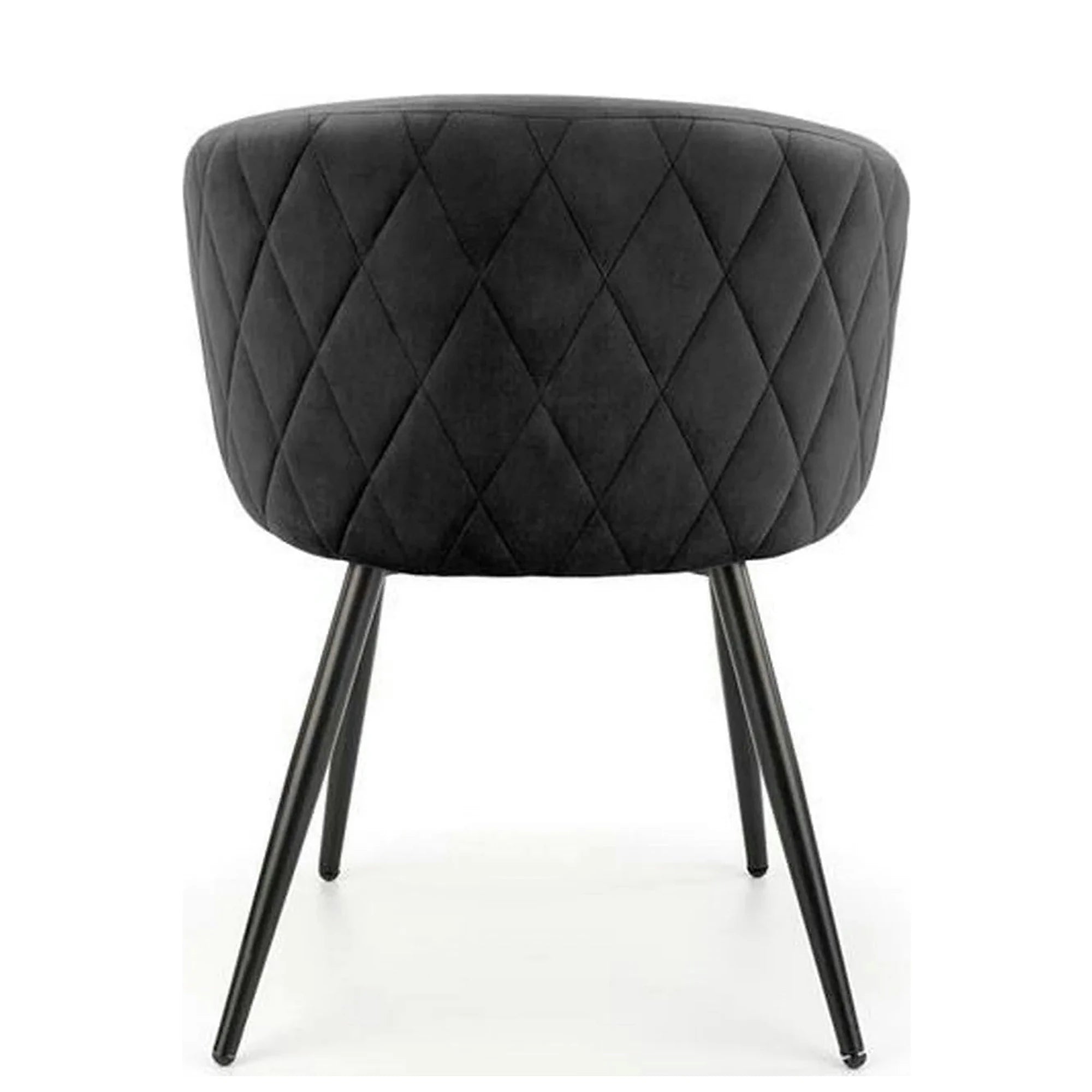 Scaun K430, negru, stofa catifelata/metal, 61x54x77 cm