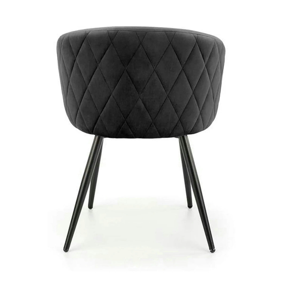 Scaun K430, negru, stofa catifelata/metal, 61x54x77 cm