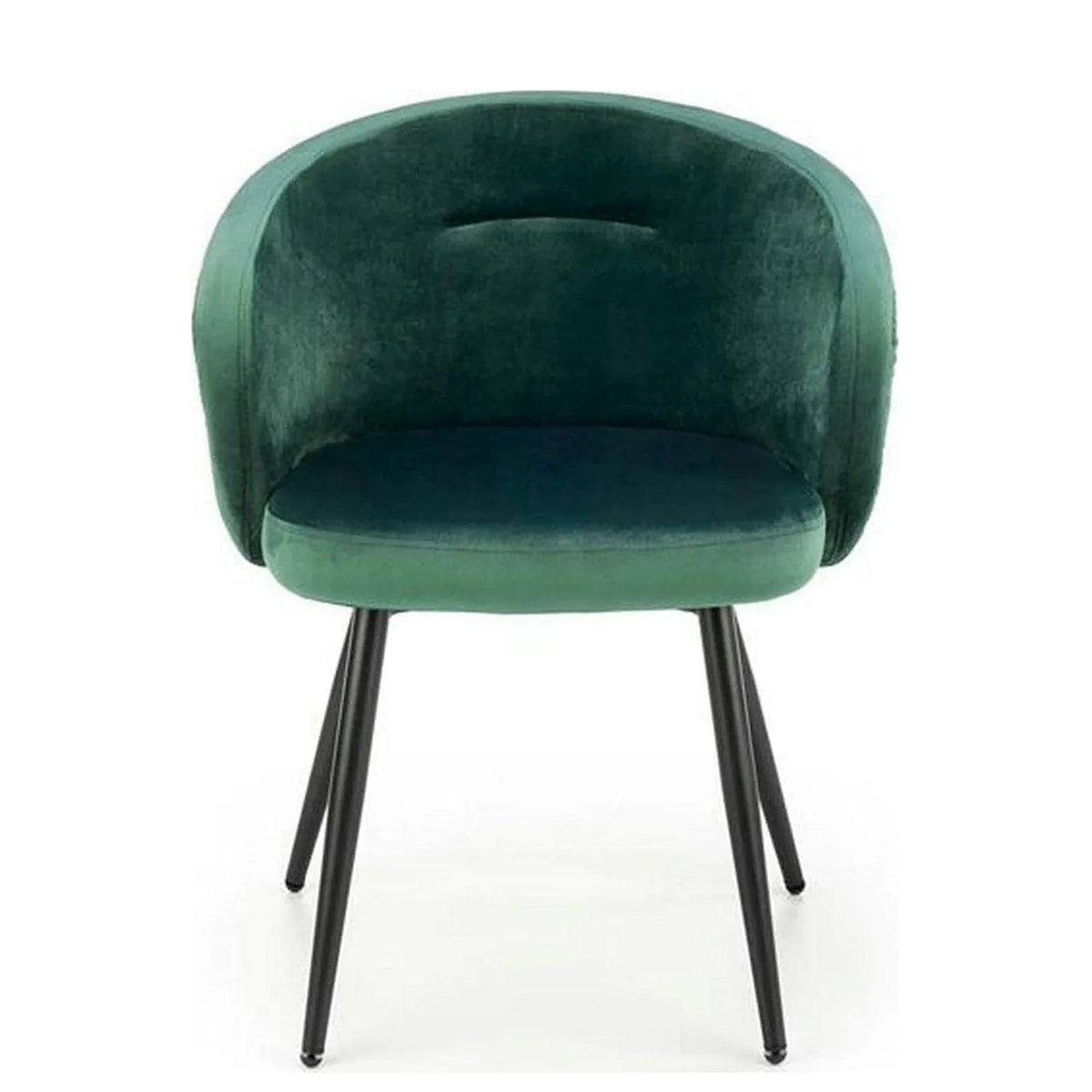 Scaun K430, verde/negru, stofa catifelata/metal, 61x54x77 cm
