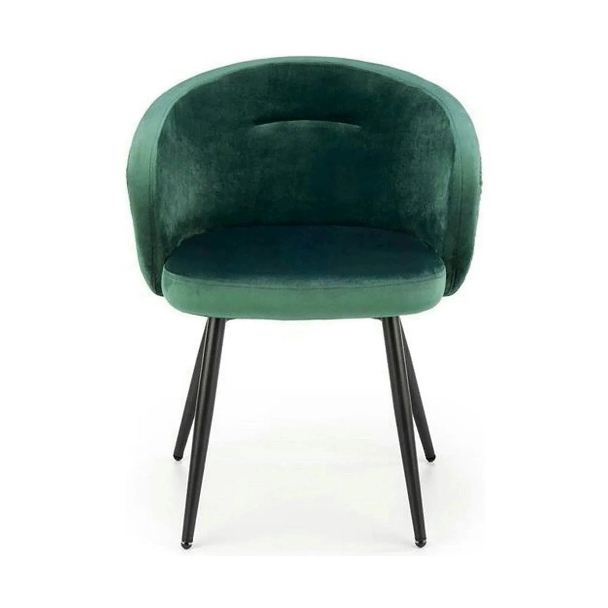 Scaun K430, verde/negru, stofa catifelata/metal, 61x54x77 cm