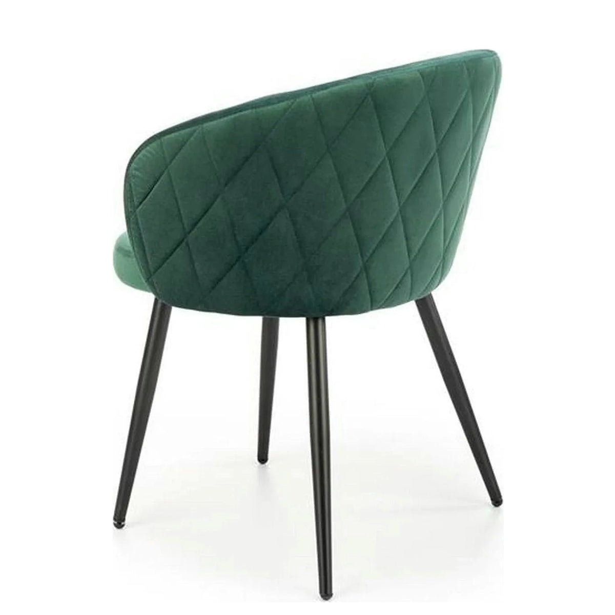 Scaun K430, verde/negru, stofa catifelata/metal, 61x54x77 cm