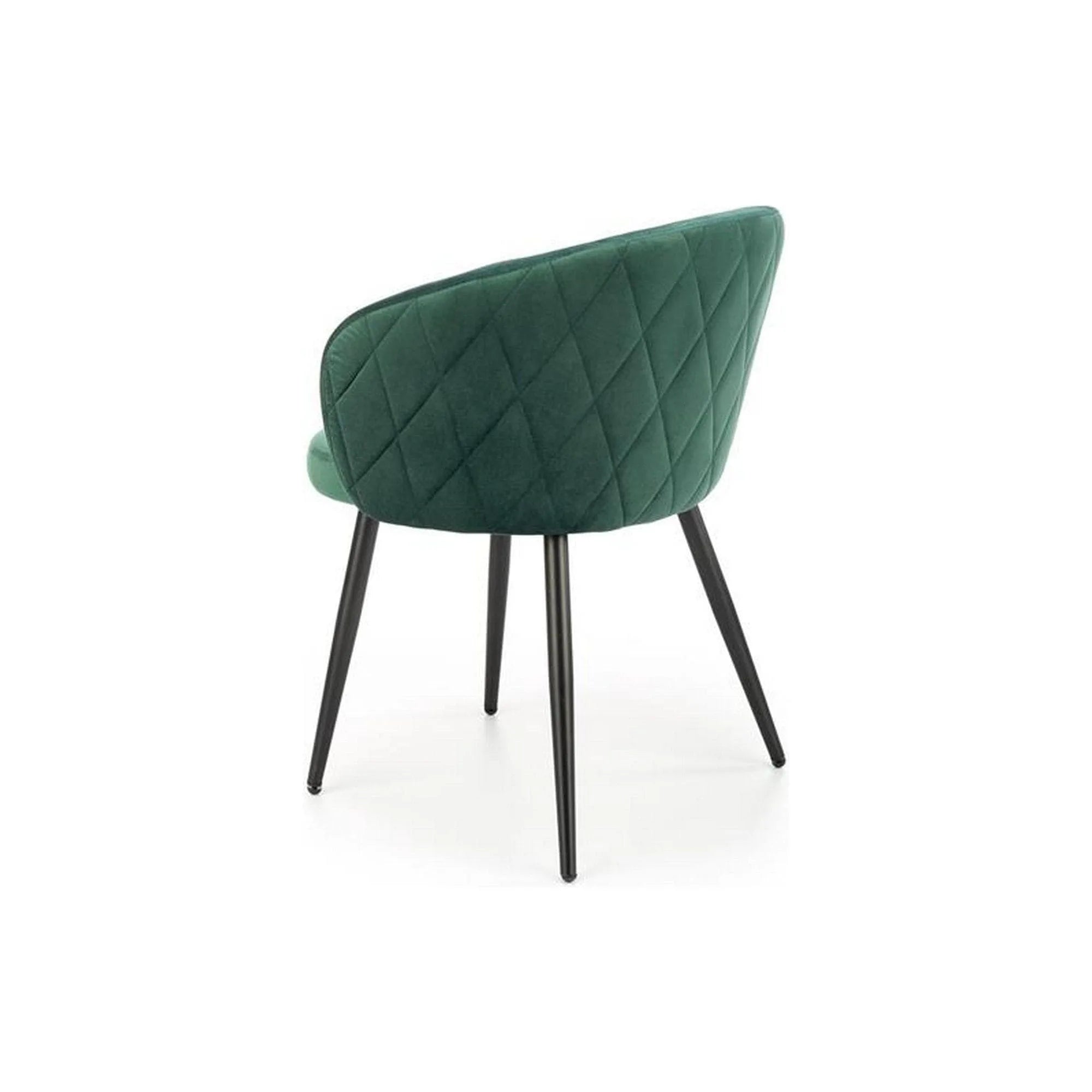 Scaun K430, verde/negru, stofa catifelata/metal, 61x54x77 cm